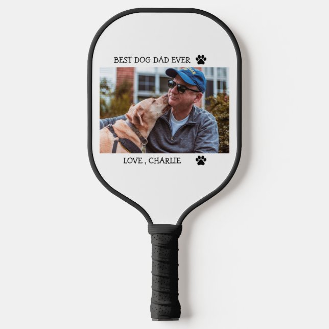 Palas De Pickleball Foto del Personalizado del Día del Padre del Mejor (Anverso)