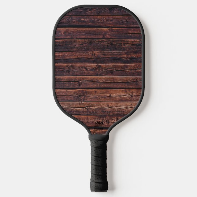 Palas De Pickleball Foto en primer plano de tablones de madera con det (Anverso)