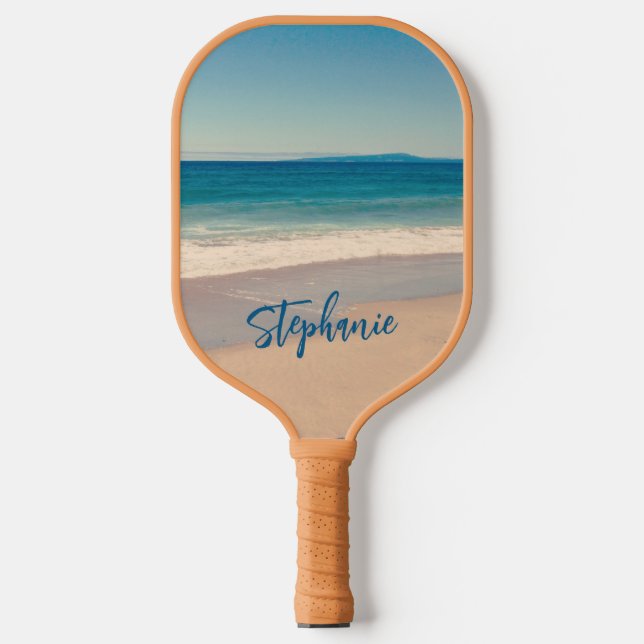 Palas De Pickleball Foto personalizada de Blue Verde azulada Californi (Anverso)