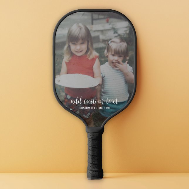 Palas De Pickleball Foto vertical con texto Personalizado con escritur (Custom Pickleball Paddle)
