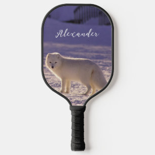 Palas De Pickleball Fotografía de invierno de la nieve de Fox blanca