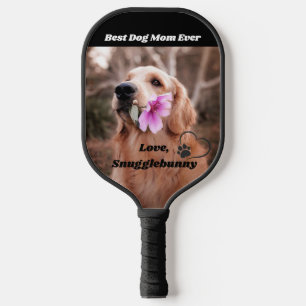 Palas De Pickleball Fotografía de perro Super Mamá Paw Impresión de Co