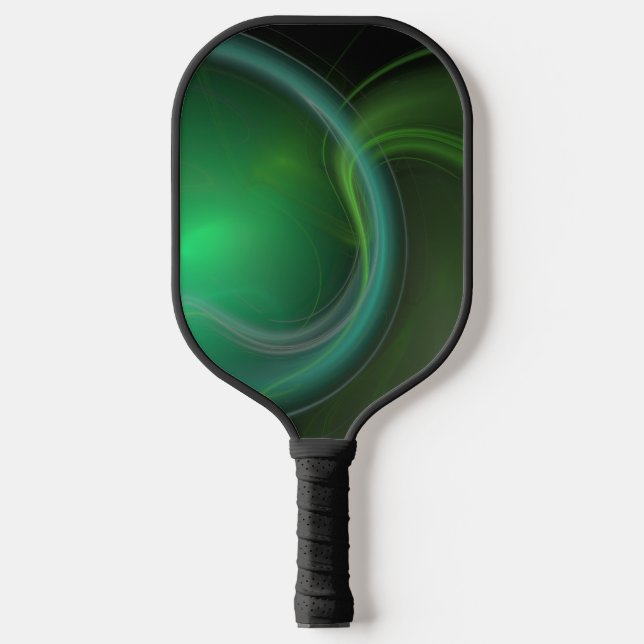 Palas De Pickleball Fractal de niebla verde (Anverso)
