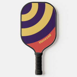 Palas De Pickleball Franja Circular de Puesta de Sol Retro Surf con No