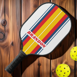 Palas De Pickleball Franjas de Retro Mountain Board con Nombre