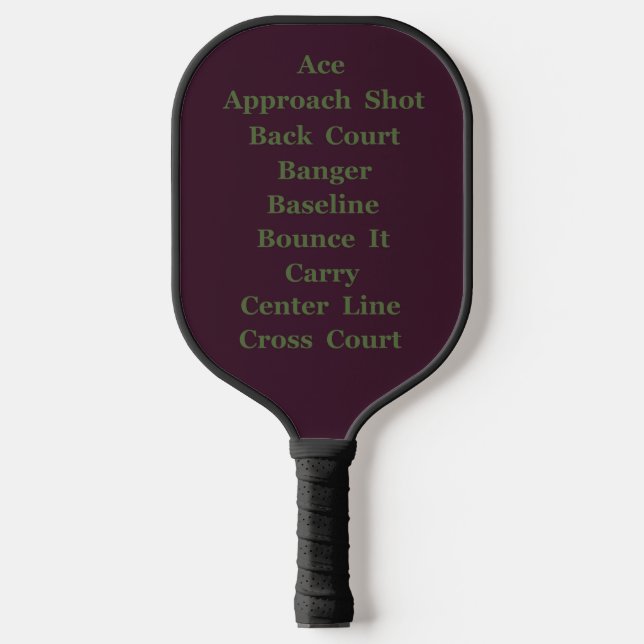 Palas De Pickleball Frases Y Palabras Del Juego De Baloncesto (Anverso)