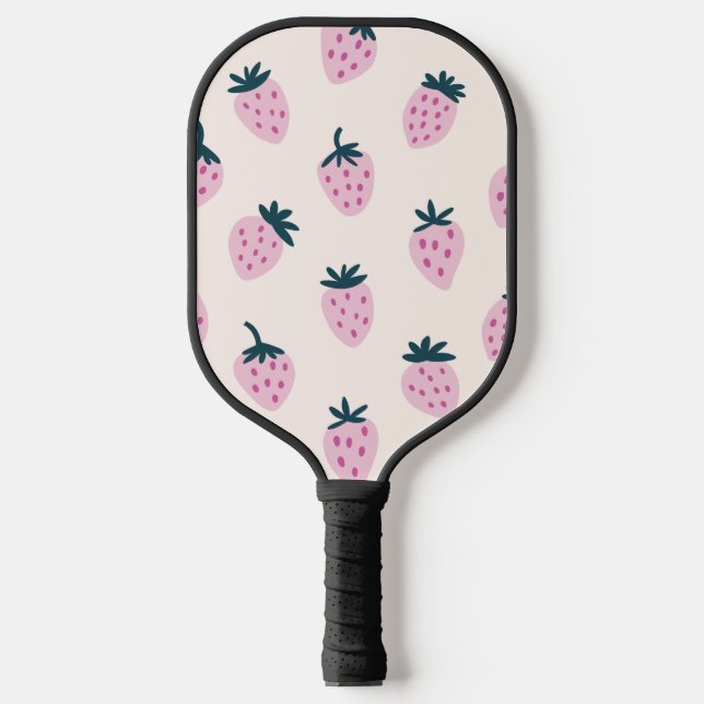 Palas De Pickleball Fresas de color rosa (Anverso)