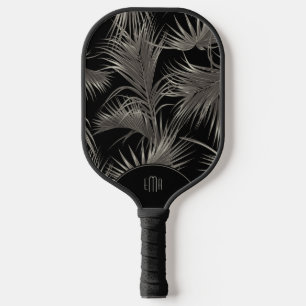 Palas De Pickleball Fronteras de palmas tropicales con iniciales de mo