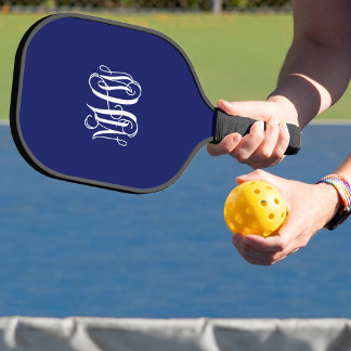 Palas De Pickleball Fuente de monograma de viña con clave griega blanc