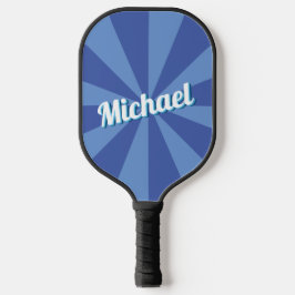 Palas De Pickleball Fuentes Retro Azules Efecto de Texto de Nombre Per