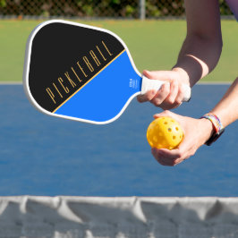 Palas De Pickleball Fun Black Naranja Blue Diagonal Pickleball