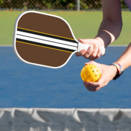 Palas De Pickleball Fun Brown Slim Black White Carreras verticales