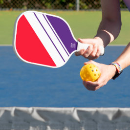 Palas De Pickleball Fun Sporty Red Royal Purple White Carreras