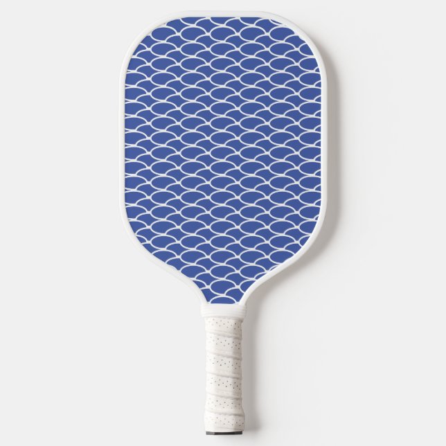 Palas De Pickleball Fun Summer Blue White Cresting Waves Pattern (Anverso)