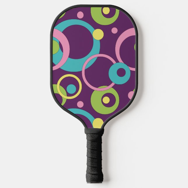 Palas De Pickleball Funky Purple Circles (Anverso)