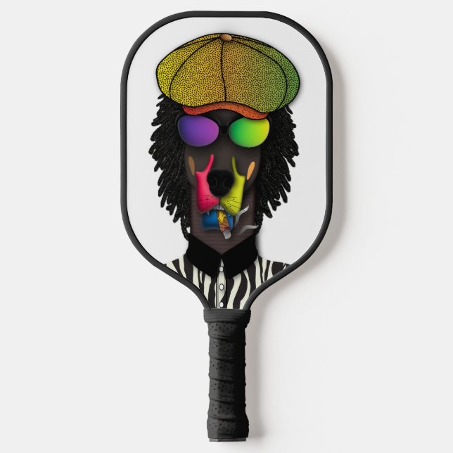 Palas De Pickleball Funky Vibes Doberman Pickleball Paddle – Retro Coo (Anverso)