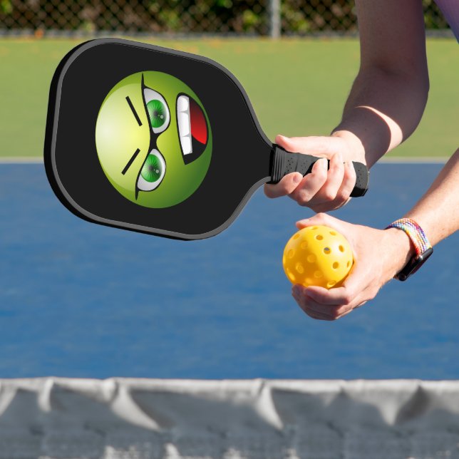 Palas De Pickleball Funny Angry Face Green Black (in situ)