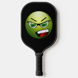 Palas De Pickleball Funny Angry Face Green Black