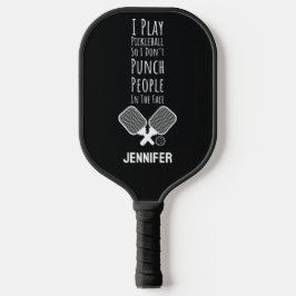 Palas De Pickleball Funny Black Custom Humorous