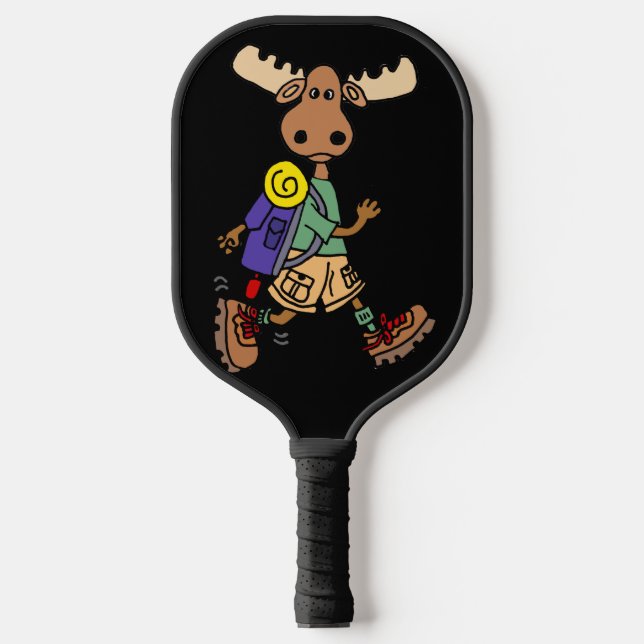 Palas De Pickleball Funny Cute Moose Senderismo Personalizado (Anverso)