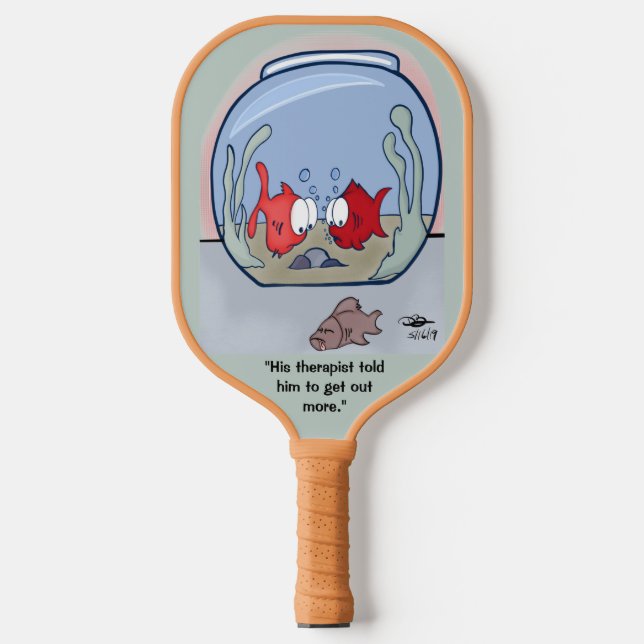 Palas De Pickleball Funny Fish Story Tan (Anverso)