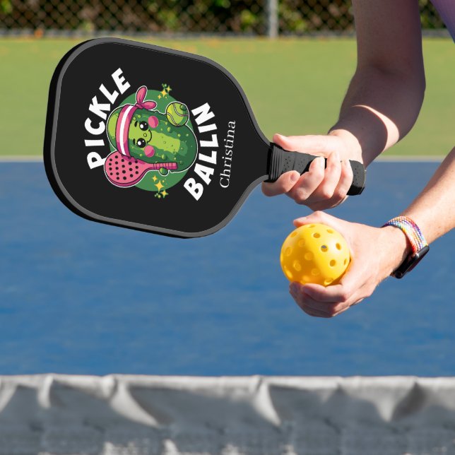 Palas De Pickleball Funny pickle word art add name (in situ)