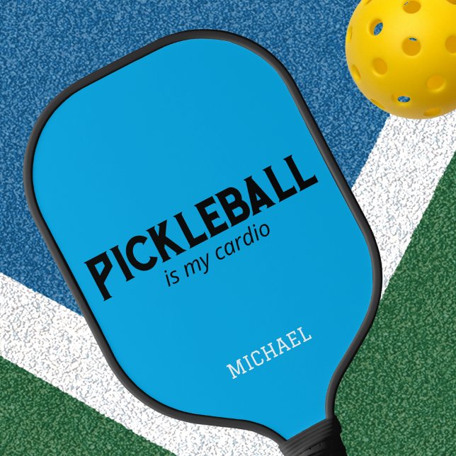 Palas De Pickleball Funny Pickleball is my cardio Blue Custom Birthday (Subido por el creador)