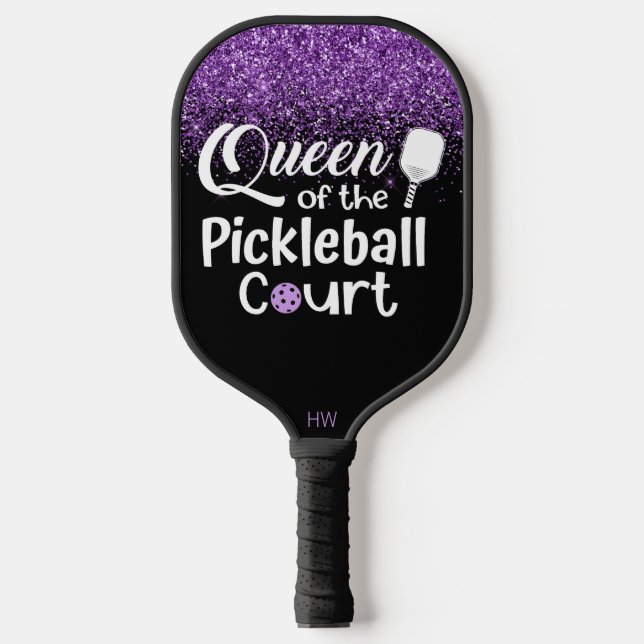 Palas De Pickleball Funny Queen Purple Purpurina Pickleball Paddle (Anverso)