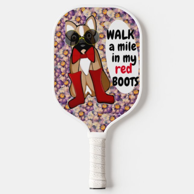 Palas De Pickleball Funny Saying Floral French Bulldog with Glasses  (Anverso)
