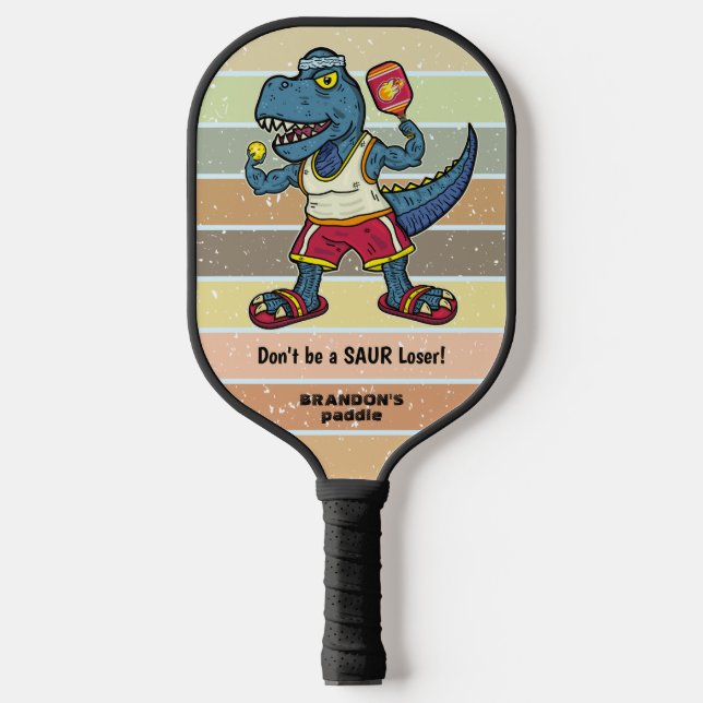 Palas De Pickleball Funny Tyrannosaurus Rex Retro Saur Loser Personali (Anverso)