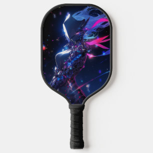 Palas De Pickleball Futurista ciberguerrero de ciencia ficción Chica A