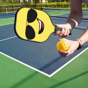 Palas De Pickleball Gafas de Aviador y Cara Feliz, Diversión