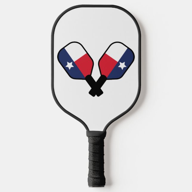 Palas De Pickleball Gales de baloncesto con bandera de Texas (Anverso)