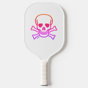 Palas De Pickleball Gálibo de bola blanca de cráneo Neon