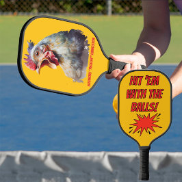 Palas De Pickleball Gallo Personalizado con Acuarela Divertida