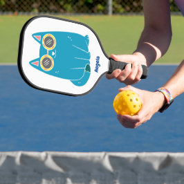 Palas De Pickleball Gato azul personalizado