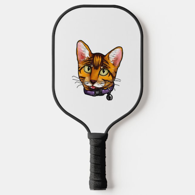 Palas De Pickleball Gato bengalí gatos Kitty Personalizado Face Love l (Anverso)