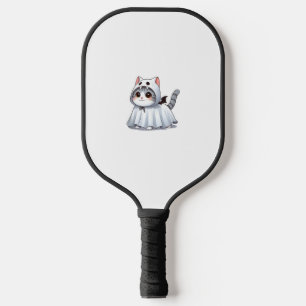 Palas De Pickleball Gato con traje fantasma para Halloween