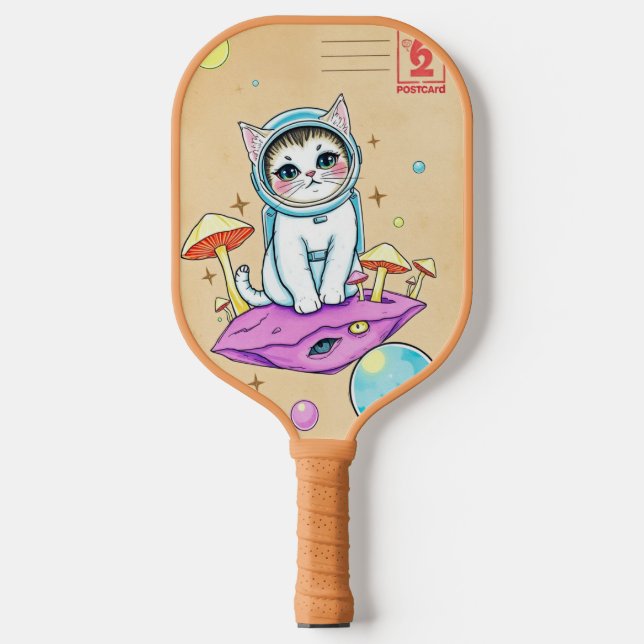Palas De Pickleball Gato Cósmico Paddle (Anverso)