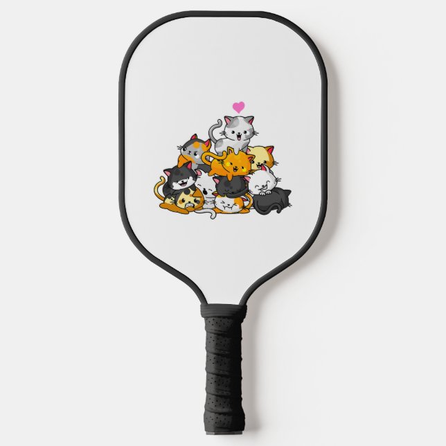 Palas De Pickleball Gato Cute Kitty Pile Gats Anime Kawaii Neko Regalo (Anverso)