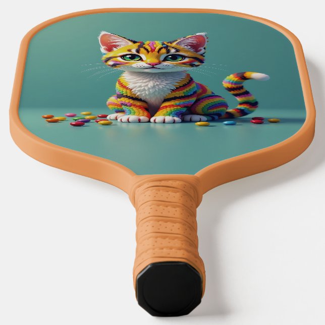 Palas De Pickleball Gato de margay dulce y colorido (Distribución)