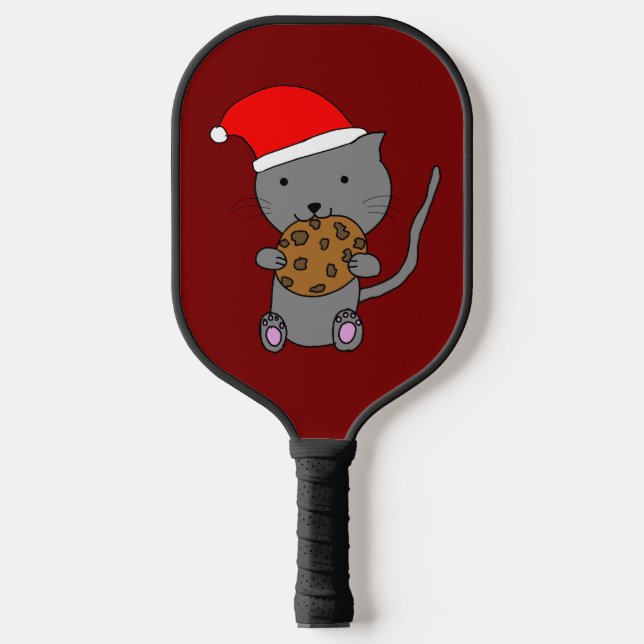 Palas De Pickleball Gato de Navidad Adorable (Anverso)