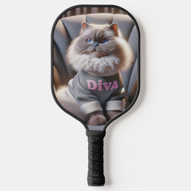 Palas De Pickleball Gato diva del Himalaya (Anverso)