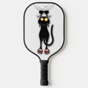Palas De Pickleball Gato divertido Personaje Rascando Tela
