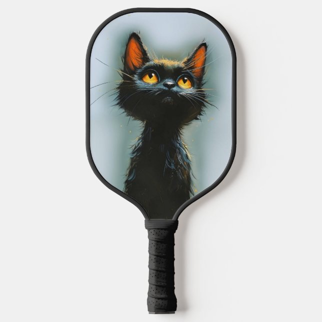 Palas De Pickleball Gato negro encantado (Anverso)