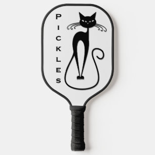 Palas De Pickleball Gato negro flaco caprichoso personal