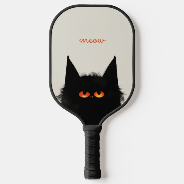 Palas De Pickleball Gato negro gruñón (Anverso)