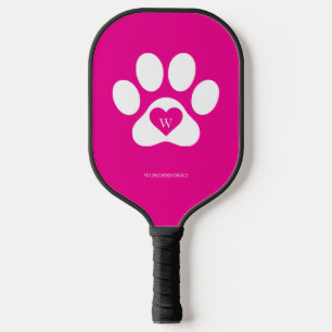 Palas De Pickleball Gato perro de patas mascota rosa