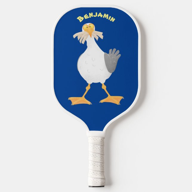 Palas De Pickleball Gaviota divertida con personalizado de patatas fri (Anverso)