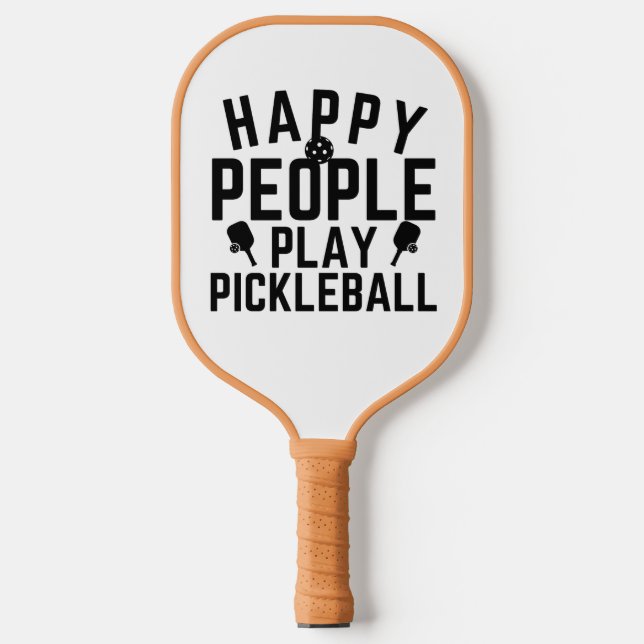 Palas De Pickleball Gente feliz juega a jugar al baloncesto (Anverso)